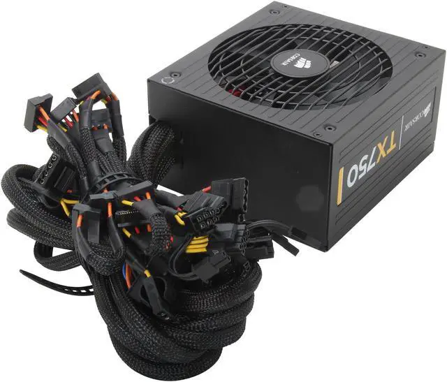 Alt view image 4 of 7 - CORSAIR Enthusiast Series TX750 V2 750W ATX12V v2.31/ EPS12V v2.92 80 PLUS BRONZE Certified Active PFC High Performance Power Supply