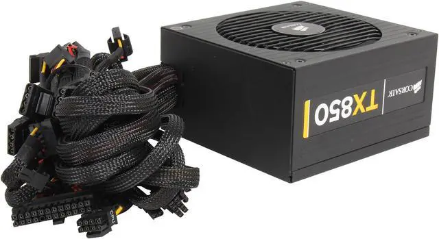 Alt view image 4 of 7 - CORSAIR Enthusiast Series TX850 V2 850W ATX12V v2.31/ EPS12V v2.92 80 PLUS BRONZE Certified Active PFC High Performance Power Supply