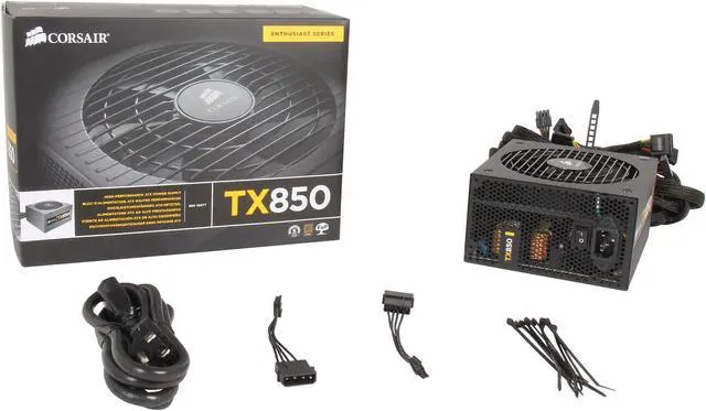 Alt view image 7 of 7 - CORSAIR Enthusiast Series TX850 V2 850W ATX12V v2.31/ EPS12V v2.92 80 PLUS BRONZE Certified Active PFC High Performance Power Supply
