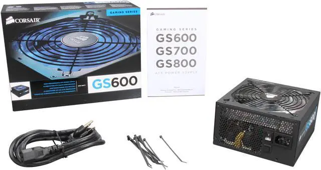 Alt view image 7 of 7 - CORSAIR Gaming Series GS600 600 W ATX12V v2.3 80 PLUS Certified Active PFC High Performance Power Supply