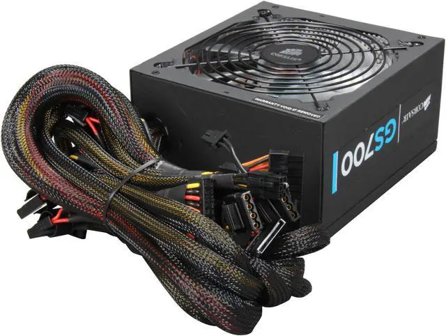 Alt view image 4 of 7 - CORSAIR Gaming Series GS700 700 W ATX12V v2.3 80 PLUS Certified Active PFC High Performance Power Supply
