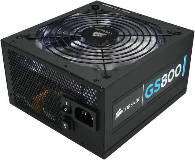 Alt view image 2 of 9 - CORSAIR Gaming Series GS800 800 W ATX12V v2.3 SLI Ready CrossFire Ready 80 PLUS Certified Active PFC High Performance Power Supply