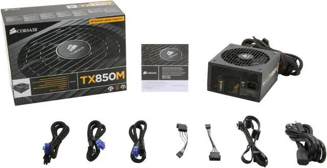Alt view image 7 of 7 - CORSAIR Enthusiast Series TX850M 850 W ATX12V v2.31 / EPS12V v2.92 80 PLUS BRONZE Certified Semi Modular High Performance Power Supply New 4th Gen CPU Certified Haswell Ready