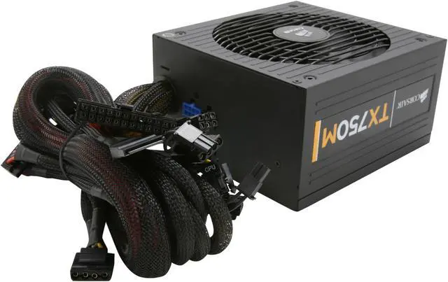 Alt view image 4 of 7 - CORSAIR Enthusiast Series TX750M 750 W ATX12V v2.31 / EPS12V v2.92 80 PLUS BRONZE Certified Semi Modular High Performance Power Supply New 4th Gen CPU Certified Haswell Ready