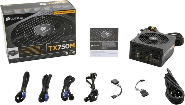 Alt view image 7 of 7 - CORSAIR Enthusiast Series TX750M 750 W ATX12V v2.31 / EPS12V v2.92 80 PLUS BRONZE Certified Semi Modular High Performance Power Supply New 4th Gen CPU Certified Haswell Ready