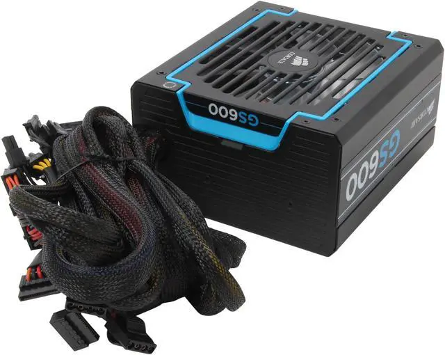 Alt view image 4 of 7 - CORSAIR Gaming Series GS600 600 W ATX 12V v2.3 SLI Ready CrossFire Ready 80 PLUS BRONZE Certified Active PFC Power Supply