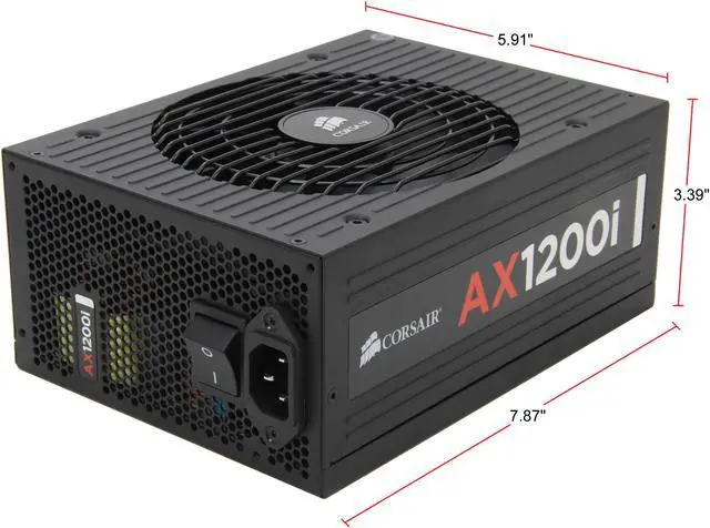 Alt view image 7 of 7 - CORSAIR AXi Series AX1200i Digital 1200W 80 PLUS PLATINUM Haswell Ready Full Modular ATX12V & EPS12V SLI and Crossfire Ready Power Supply with C-Link Monitoring and Control