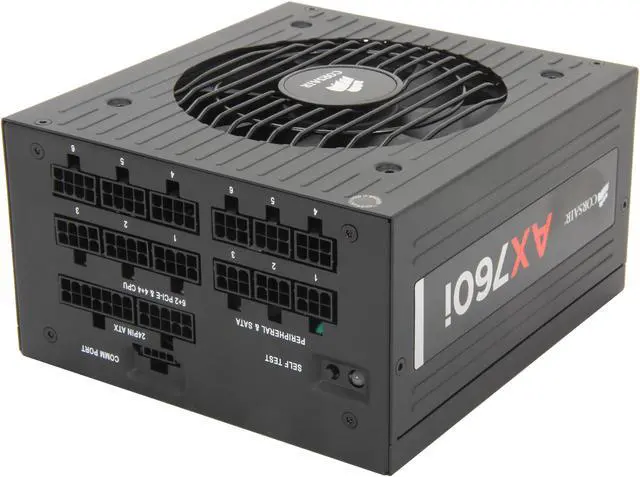 Alt view image 4 of 7 - CORSAIR AXi series AX760i 760 W Digital ATX12V / EPS12V SLI Ready CrossFire Ready 80 PLUS PLATINUM Certified Full Modular Active PFC Power Supply New 4th Gen CPU Certified Haswell Ready
