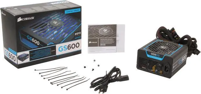 Alt view image 7 of 7 - CORSAIR GS series GS600 600 W ATX12V v2.3 SLI Ready CrossFire Ready 80 PLUS BRONZE Certified Active PFC Power Supply New 4th Gen CPU Certified Haswell Ready
