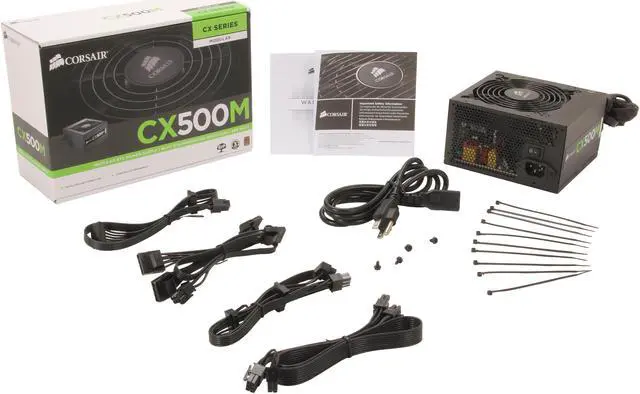 Alt view image 8 of 8 - CORSAIR CX-M series CX500M 500W 80 PLUS BRONZE Active PFC ATX12V & EPS12V Modular Power Supply