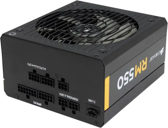 Alt view image 4 of 7 - CORSAIR RM Series RM550 550 W ATX12V v2.31 and EPS 2.92 80 PLUS GOLD Certified Full Modular Active PFC Power Supply