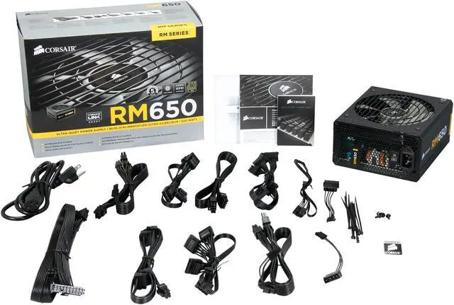 Alt view image 7 of 6 - CORSAIR RM Series RM650 650 W ATX12V v2.31 and EPS 2.92 80 PLUS GOLD Certified Full Modular Active PFC Power Supply