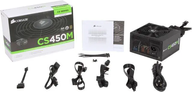 Alt view image 7 of 7 - CORSAIR CSM Series CS450M 450 W ATX12V v2.4 and EPS 2.92 80 PLUS GOLD Certified Semi-Modular Active PFC Power Supply