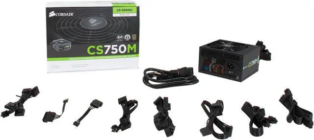 Alt view image 8 of 7 - CORSAIR CS-M Series CS750M 750W 80 PLUS GOLD Active PFC Haswell Ready ATX12V & EPS12V Semi Modular Power Supply