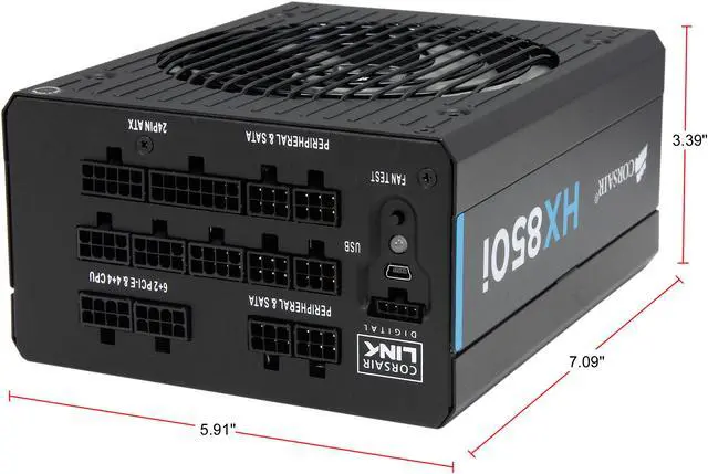 Alt view image 5 of 8 - CORSAIR HXi Series HX850i 850W 80 PLUS PLATINUM Haswell Ready Full Modular ATX12V & EPS12V SLI and Crossfire Ready Power Supply with C-Link Monitoring and Control