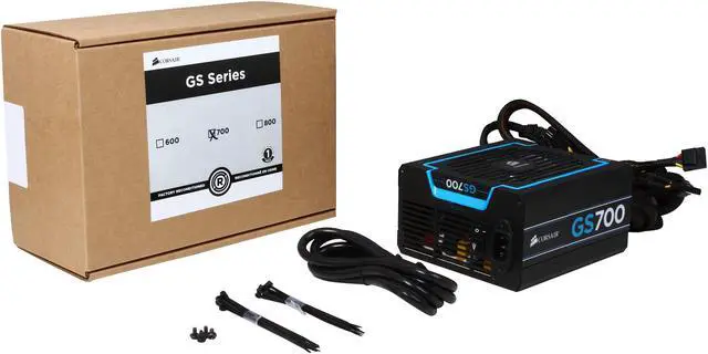 Alt view image 7 of 7 - Corsair Certified CP-9020064-NA GS series GS700 700W ATX12V v2.3 SLI Ready CrossFire Ready 80 PLUS BRONZE Certified Active PFC Power Supply New 4th Gen CPU Certified Haswell Ready