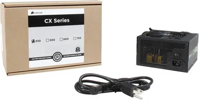 Alt view image 7 of 7 - Corsair Certified CP-9020046-NA CX series CX430 430W ATX12V v2.3 80 PLUS BRONZE Certified Active PFC Power Supply