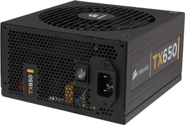 Main image of Corsair Certified CP-9020038-NA Enthusiast Series TX650 650W ATX12V v2.31/ EPS12V v2.92 80 PLUS BRONZE Certified Active PFC High Performance Power Supply
