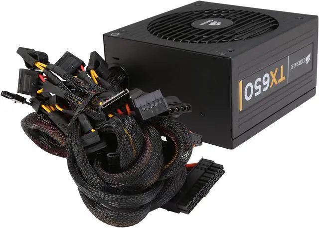 Alt view image 4 of 7 - Corsair Certified CP-9020038-NA Enthusiast Series TX650 650W ATX12V v2.31/ EPS12V v2.92 80 PLUS BRONZE Certified Active PFC High Performance Power Supply