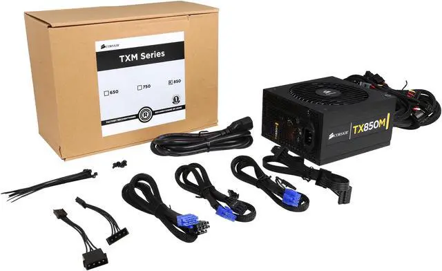 Alt view image 7 of 7 - Corsair Certified CP-9020041-NA Enthusiast Series TX850M 850W ATX12V v2.31 / EPS12V v2.92 80 PLUS BRONZE Certified Semi Modular High Performance Power Supply New 4th Gen CPU Certified Haswell Ready