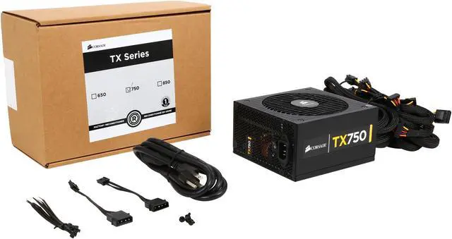 Alt view image 7 of 7 - Corsair Certified CP-9020042-NA Enthusiast Series 0W ATX12V v2.31/ EPS12V v2.92 SLI Ready 80 PLUS BRONZE Certified Active PFC High Performance Power Supply