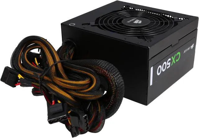 Alt view image 4 of 7 - Corsair Certified CX Series CX500 500W 80 Plus Bronze Power Supply