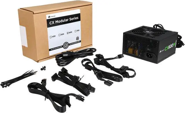 Alt view image 7 of 7 - Corsair Certified CP-9020060-NA CXM series CX600M 600W ATX12V v2.3 SLI Ready CrossFire Ready 80 PLUS BRONZE Certified Modular Active PFC Power Supply