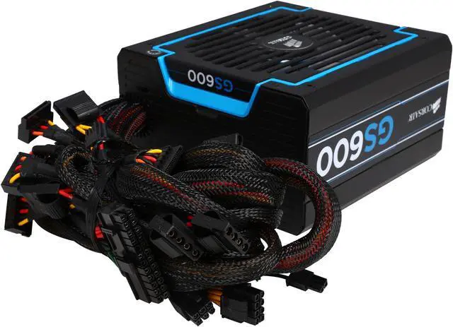 Alt view image 4 of 7 - Corsair Certified CP-9020063-NA GS series GS600 600W ATX12V v2.3 SLI Ready CrossFire Ready 80 PLUS BRONZE Certified Active PFC Power Supply New 4th Gen CPU Certified Haswell Ready