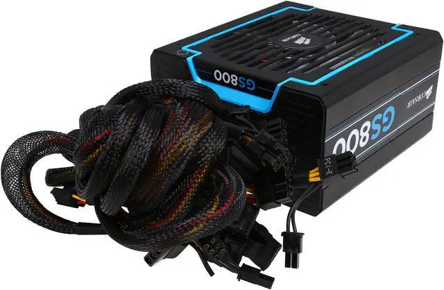 Alt view image 4 of 7 - Corsair Certified CP-9020065-NA GS series GS800 800W ATX12V v2.3 SLI Ready CrossFire Ready 80 PLUS BRONZE Certified Active PFC Power Supply New 4th Gen CPU Certified Haswell Ready
