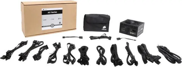 Alt view image 6 of 6 - Corsair Certified CMPSU-850AX Professional Series CMPSU-850AX 850W ATX12V v2.31 / EPS12V v2.92 80 PLUS GOLD Certified Full Modular Active PFC Power Supply