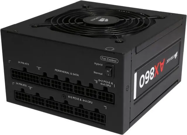 Alt view image 4 of 7 - Corsair Certified AX Series AX860 860W SLI Ready CrossFire Ready 80 Plus Platinum Power Supply