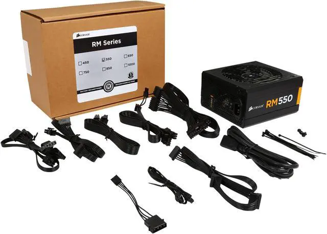 Alt view image 7 of 7 - Corsair Certified CP-9020053-NA RM Series RM550 - 550 Watt 80 PLUS Gold Certified Fully Modular PSU