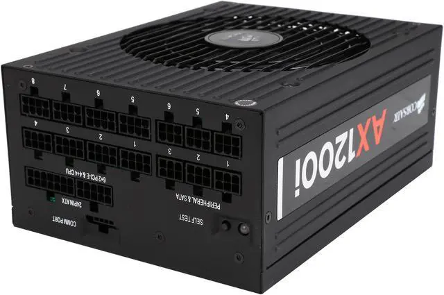 Alt view image 4 of 7 - Corsair Certified CP-9020008-NA AXi series AX1200i 1200W Digital ATX12V v2.31 and EPS 2.92 SLI Ready CrossFire Ready 80 PLUS PLATINUM Certified Full Modular Active PFC Power Supply New 4th Gen CPU Certified Haswell Ready