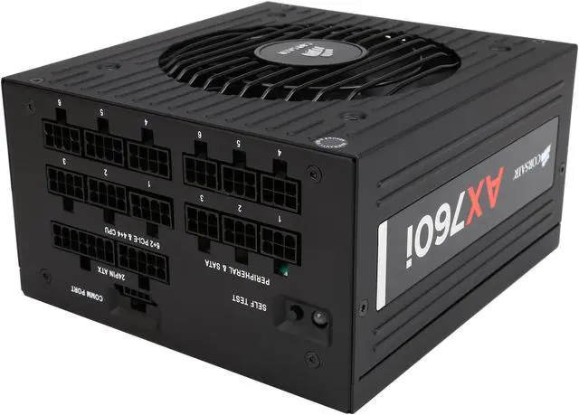 Alt view image 4 of 7 - Corsair Certified CP-9020036-NA AXi series AX760i 760W Digital ATX12V / EPS12V SLI Ready CrossFire Ready 80 PLUS PLATINUM Certified Full Modular Active PFC Power Supply New 4th Gen CPU Certified Haswell Ready