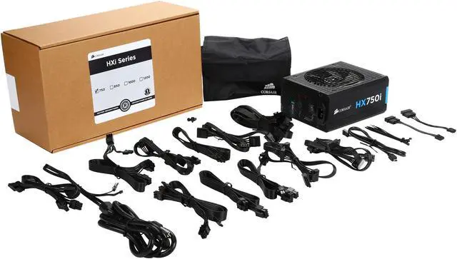 Alt view image 7 of 7 - Corsair Certified HXi Series HX750i 750W High Performance 80Plus Platinum Full Modular Power Supply