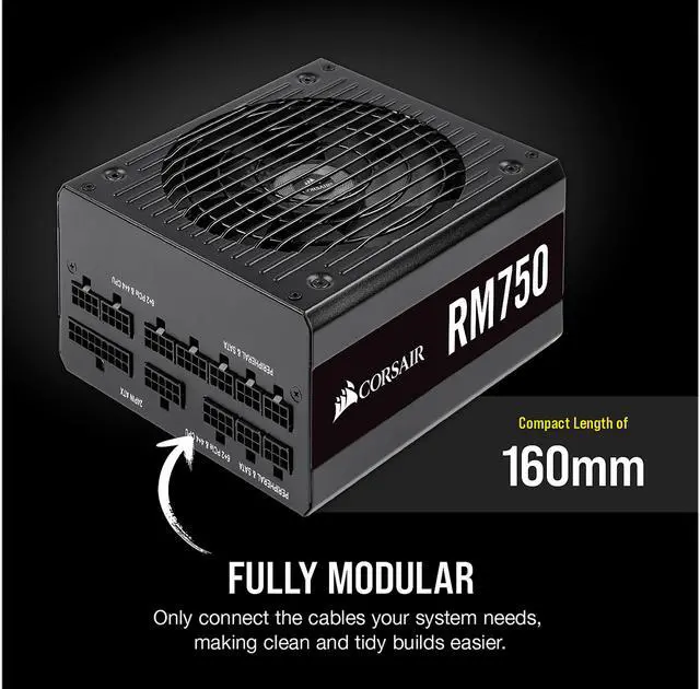 Alt view image 4 of 8 - CORSAIR RM Series RM750 CP-9020195-NA 750 W ATX12V v2.52 / EPS12V v2.92 SLI Ready CrossFire Ready 80 PLUS GOLD Certified Full Modular Power Supply