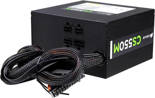 Alt view image 5 of 8 - Corsair Certified CS-M Series CS550M 550W 80 Plus Gold Active PFC Modular Power Supply