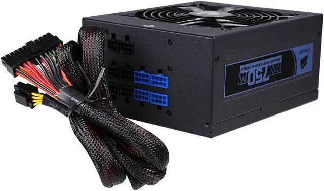 Alt view image 5 of 7 - Corsair Certified CMPSU-750HX Professional Series HX750 CMPSU-750HX 750W ATX12V 80 PLUS SILVER Certified Yes Power Supply