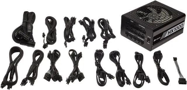 Alt view image 7 of 9 - CORSAIR HX Series HX1000 CP-9020139-NA 1000 W ATX12V v2.4 / EPS12V 2.92 80 PLUS PLATINUM Certified Full Modular PFC Power Supply