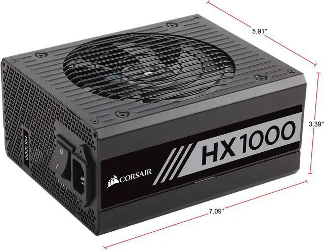 Alt view image 9 of 9 - CORSAIR HX Series HX1000 CP-9020139-NA 1000 W ATX12V v2.4 / EPS12V 2.92 80 PLUS PLATINUM Certified Full Modular PFC Power Supply