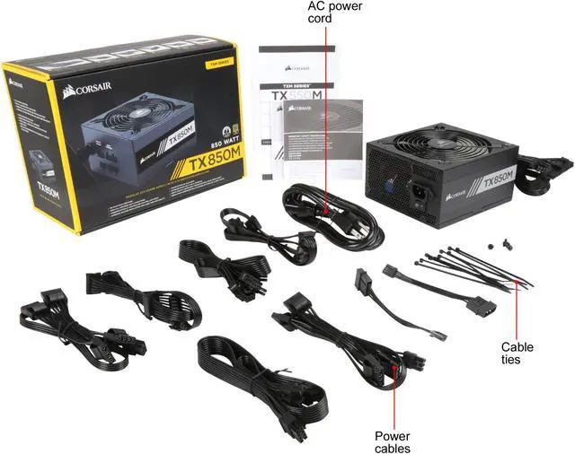 Alt view image 8 of 7 - CORSAIR TX-M Series TX850M CP-9020130-NA 850 W ATX12V v2.4 / EPS 2.92 80 PLUS GOLD Certified Semi-Modular Power Supply