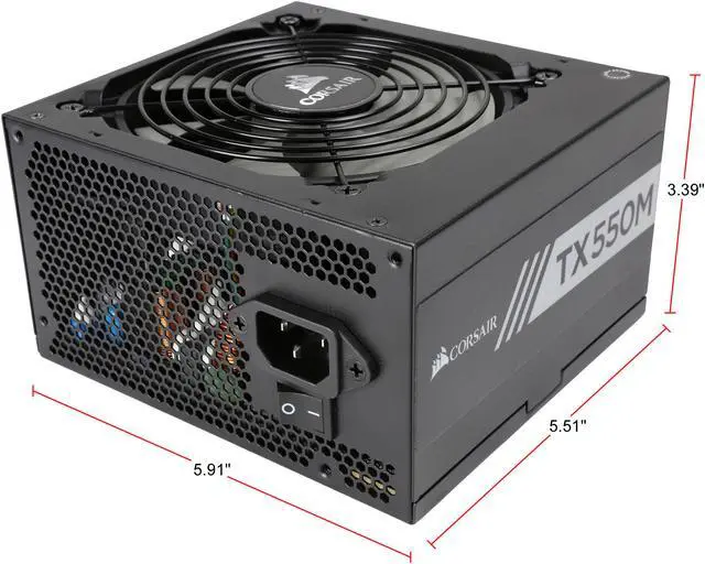 Alt view image 2 of 8 - CORSAIR TX-M Series TX550M CP-9020133-NA 550 W ATX12V v2.4 / EPS v2.92 80 PLUS GOLD Certified Semi-Modular Power Supply