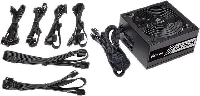 Alt view image 9 of 10 - CORSAIR CX750M V2 (2017 Edition) CP-9020154-NA 750 W ATX12V v2.4 / EPS12V 2.92 80 PLUS BRONZE Certified Semi-Modular Active PFC PFC Power Supply