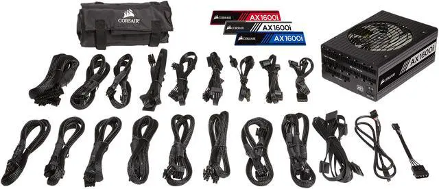 Alt view image 13 of 18 - CORSAIR AXi Series AX1600i CP-9020087-NA 1600W ATX 80 PLUS TITANIUM Certified Full Modular Digital ATX Power Supply