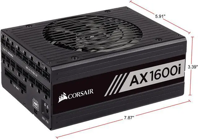 Alt view image 18 of 18 - CORSAIR AXi Series AX1600i CP-9020087-NA 1600W ATX 80 PLUS TITANIUM Certified Full Modular Digital ATX Power Supply