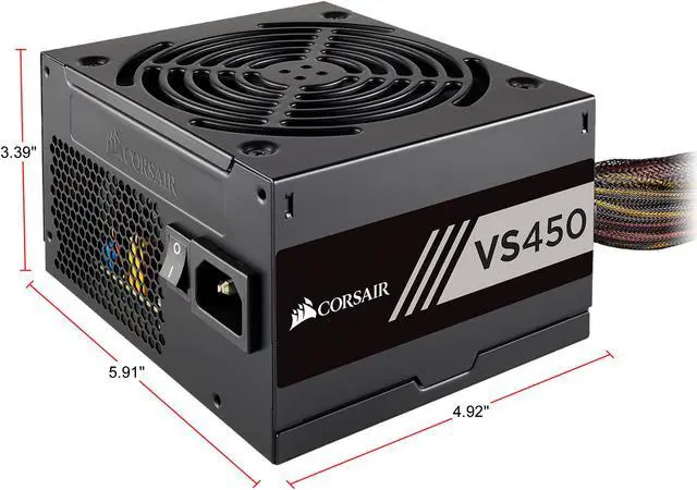 Alt view image 8 of 8 - CORSAIR VS Series, VS450, 450 Watt (450W), Active PFC, 80 PLUS White Certified Power Supply