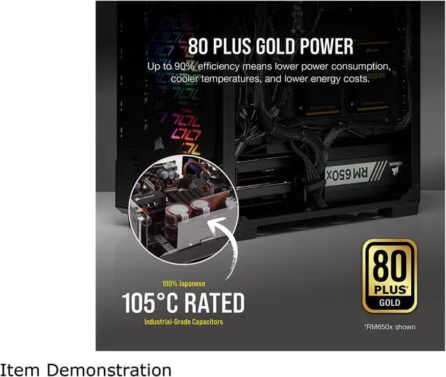 Alt view image 3 of 8 - CORSAIR RMx Series RM550x CP-9020177-NA 550 W ATX12V / EPS12V 80 PLUS GOLD Certified Full Modular Power Supply