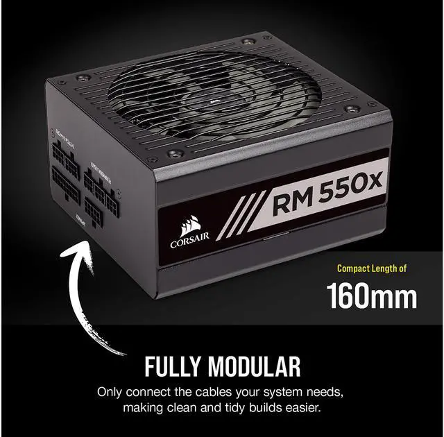 Alt view image 5 of 8 - CORSAIR RMx Series RM550x CP-9020177-NA 550 W ATX12V / EPS12V 80 PLUS GOLD Certified Full Modular Power Supply