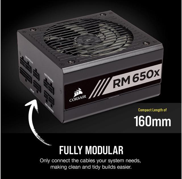 Alt view image 5 of 8 - CORSAIR RMx Series RM650x 2018 CP-9020178-NA 650 W ATX12V / EPS12V 80 PLUS GOLD Certified Full Modular Power Supply