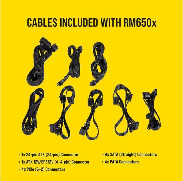 Alt view image 6 of 8 - CORSAIR RMx Series RM650x 2018 CP-9020178-NA 650 W ATX12V / EPS12V 80 PLUS GOLD Certified Full Modular Power Supply